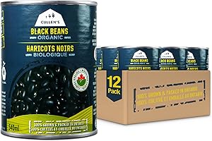 Cullen's Foods Canned Organic Black Turtle Beans. 100% Canadian Grown & Processed. Preservative Free, Non GMO, Low Sodium. So