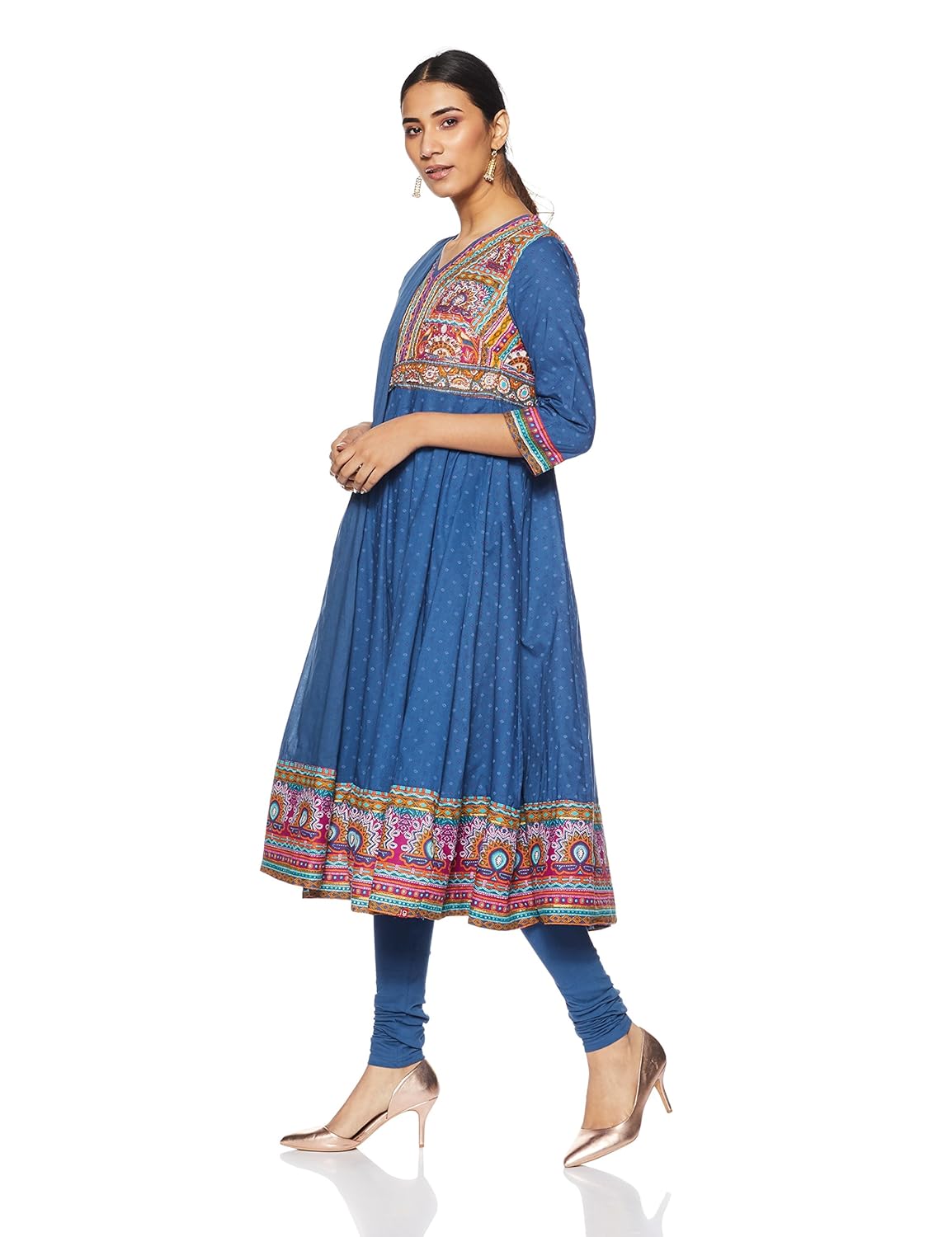 biba women's anarkali salwar suit set