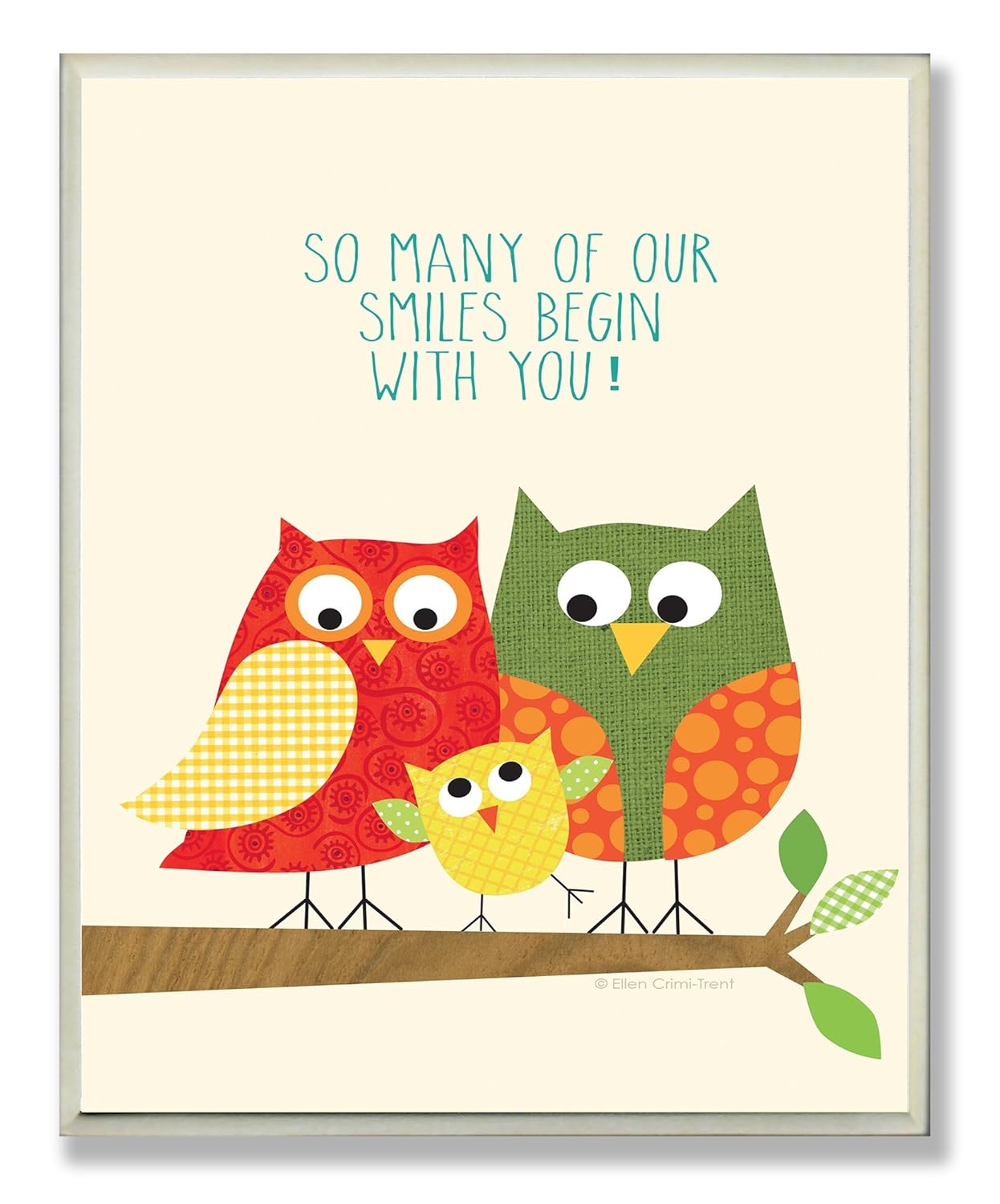 Amazon Com Arte De La Pared La Familia Del Buho Baby