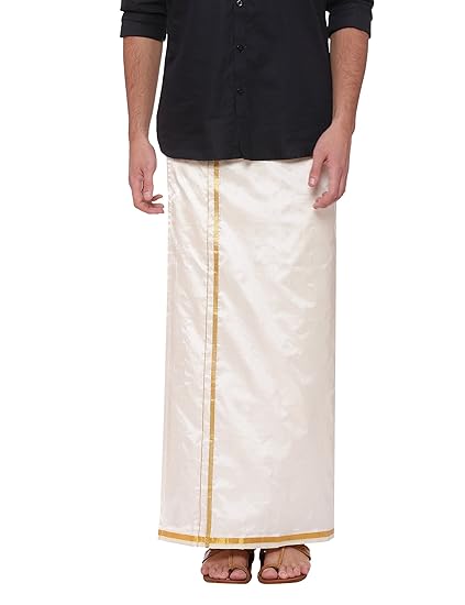 Men Readymade Silk Dhoti with Pocket