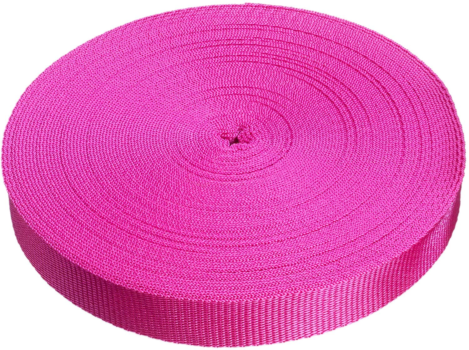 Direct Manufacturing 25mm x 50m Webbing Roll Polypropylene for DIY, Straps, Harnesses, Lashing and more | 970lb / 440kg breaking strain | Made in UK (Fuchsia)