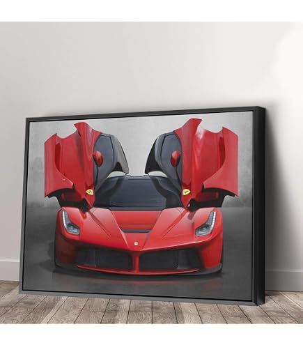 Vintage Enzo Ferrari Metal Tin Sign - 12x6 Inch Retro Car Poster For Bar, Garage, Man Cave