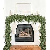 Gomat 6Ft Christmas Pine Garland, Christmas Greenery Garland Realistic Cedar Artificial Cypress for Holiday Mantel Fireplace Table Centerpiece Decor