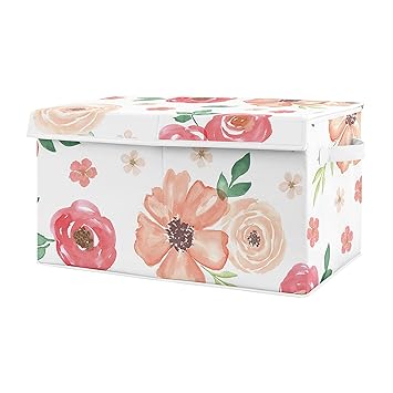 pink fabric toy box
