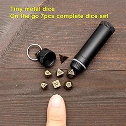 Haxtec Mini Dice Set: Tiny Small Metal DND Dice Set