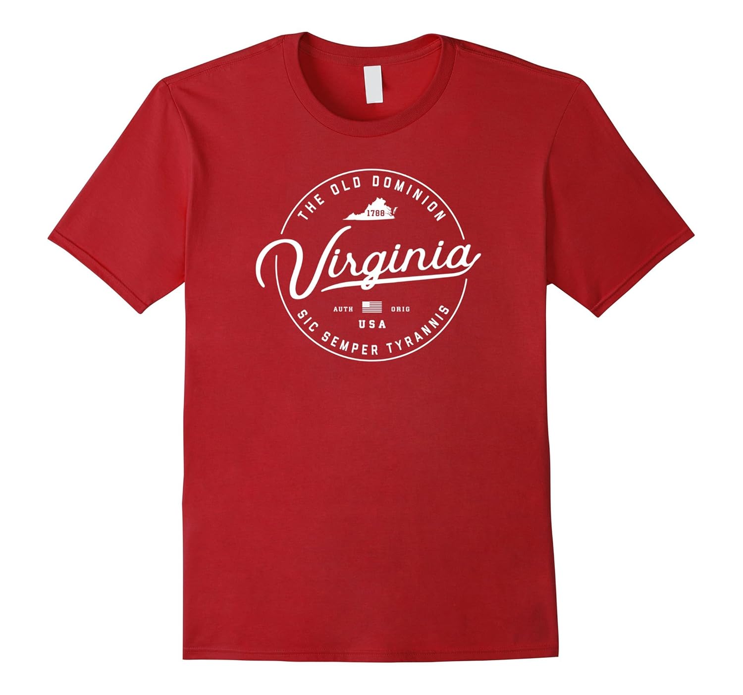 Virginia TShirt, US State Travel Vacation Shirts VA USA TeeArt