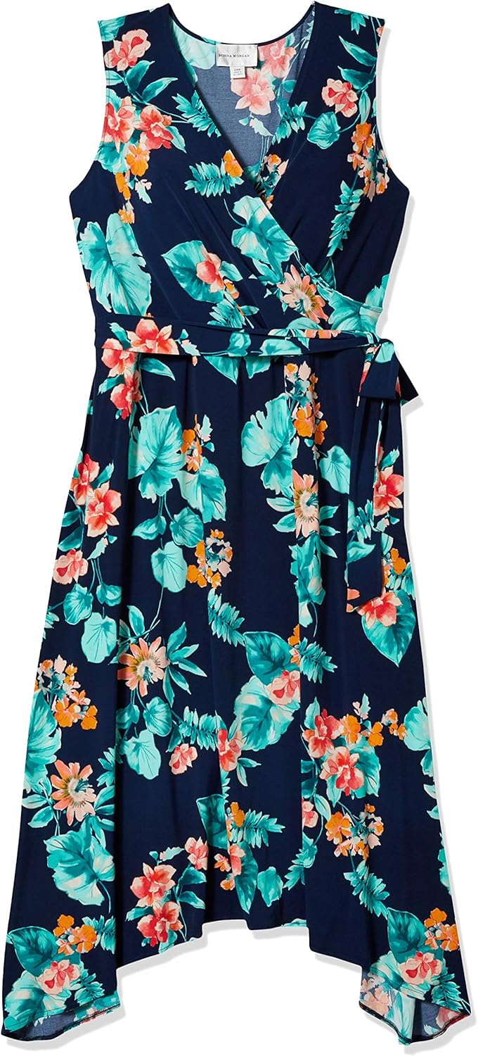 high low faux wrap dress