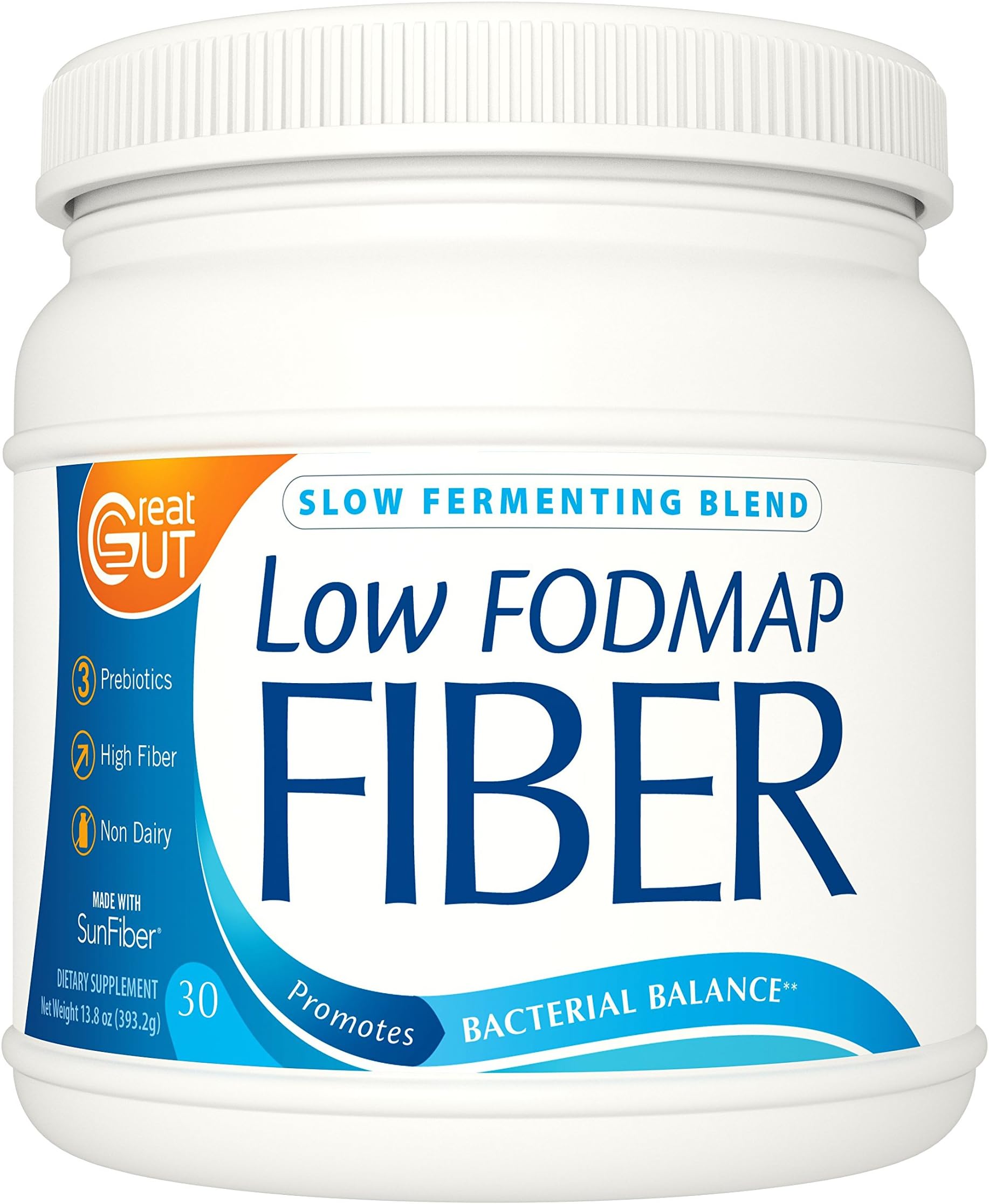 Low FODMAP Fiber by Great Gut - Balance Your Biome, Boost Digestive Health and Fight Bloating - Guaranteed to Work Or Your Money Back - 13.8oz (393g)