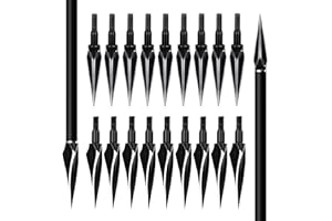 NorthSpoor Traditional Broadheads 18Pcs 125 Grain ，Hunting Points Screw-in Arrowheads Suitable for Compound and Recurve Bow