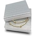 25-Pack Silver Foil Jewelry Gift Boxes - #75 Size, Cotton Filled, 7.2 X 5.2 X 1.3 Inches For Necklaces - View #6
