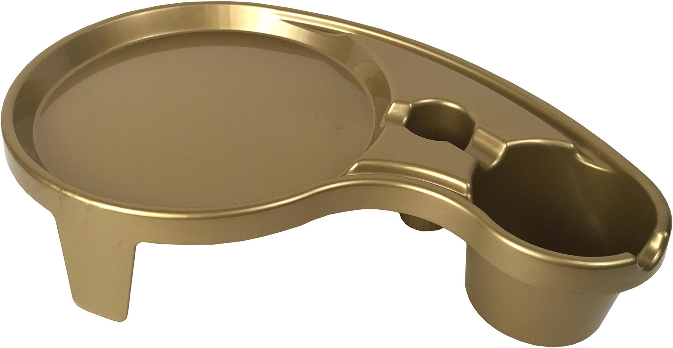 Arron Kelly - Party Pals - One Handed Drink Holder, Napkin, Cutlery & Food Serving Tray with Hidden Handle - Stunning Gold - Breakfast Table for 1