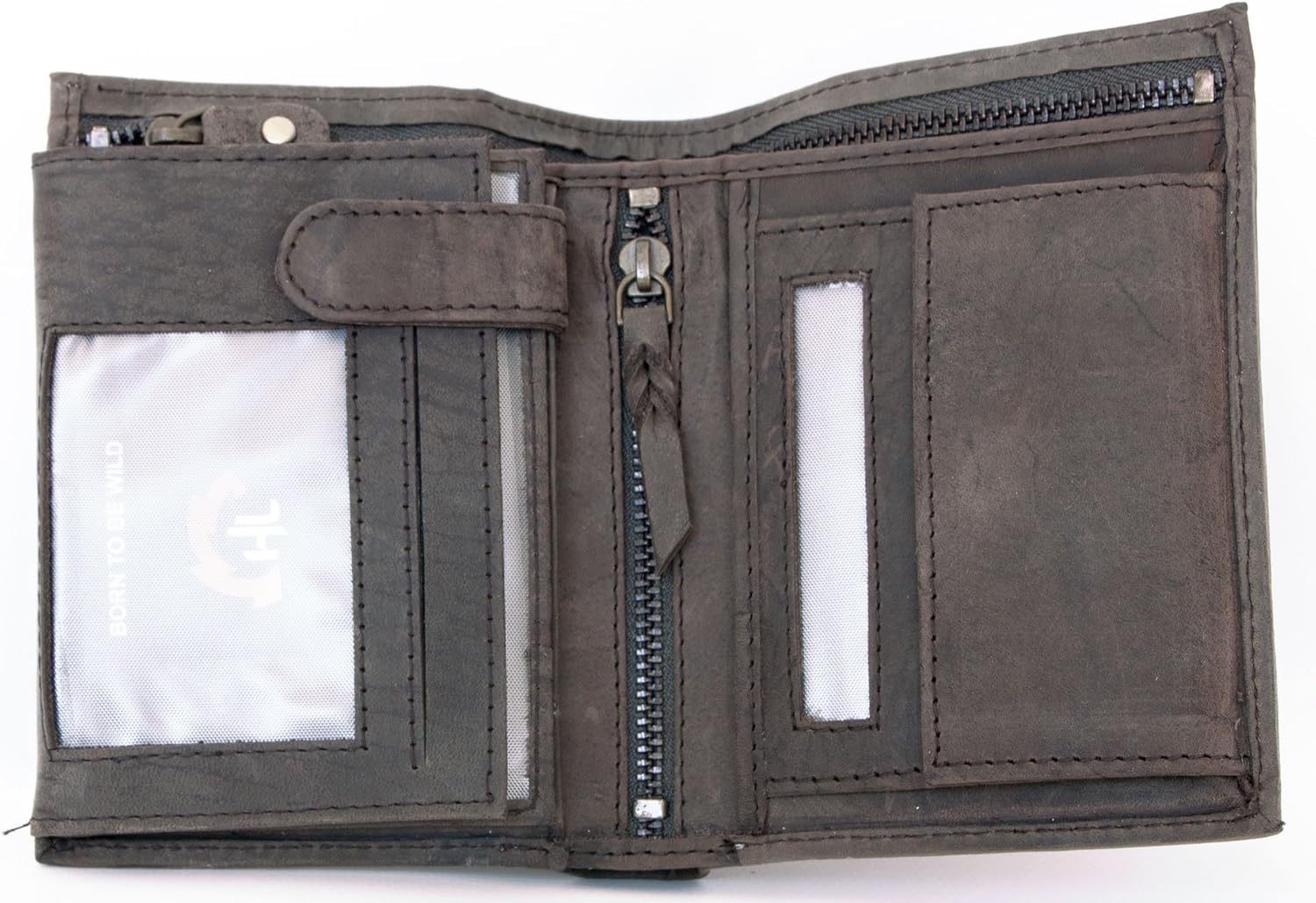 Grey Strong Genuine Leather Wallet HL - Image 3