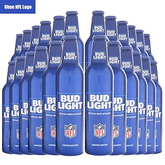 BUD LIGHT® - Aluminium Flasche 24 x 473ml amerikanisches Bier, American Beer | Das NO.1 aus den USA als Original Importware, 