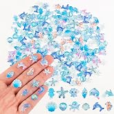 200 Pieces Tiny Sea Animals for Crafts Dollhouse Miniatures Resin Mini Things Decor for Fairy Garden Micro Landscaping Decoration