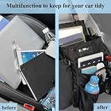 ECWKVN Car Front Seat Organizer with 10 Pockets Black view 6