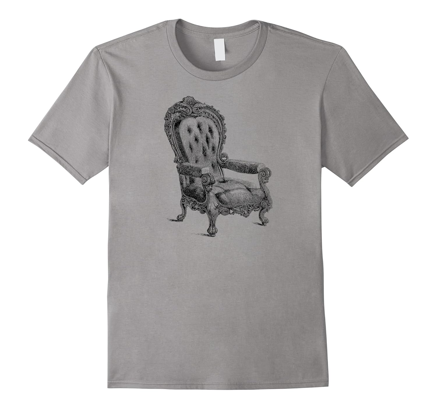 Mintage Fancy Carved Chair T-Shirt-Rose