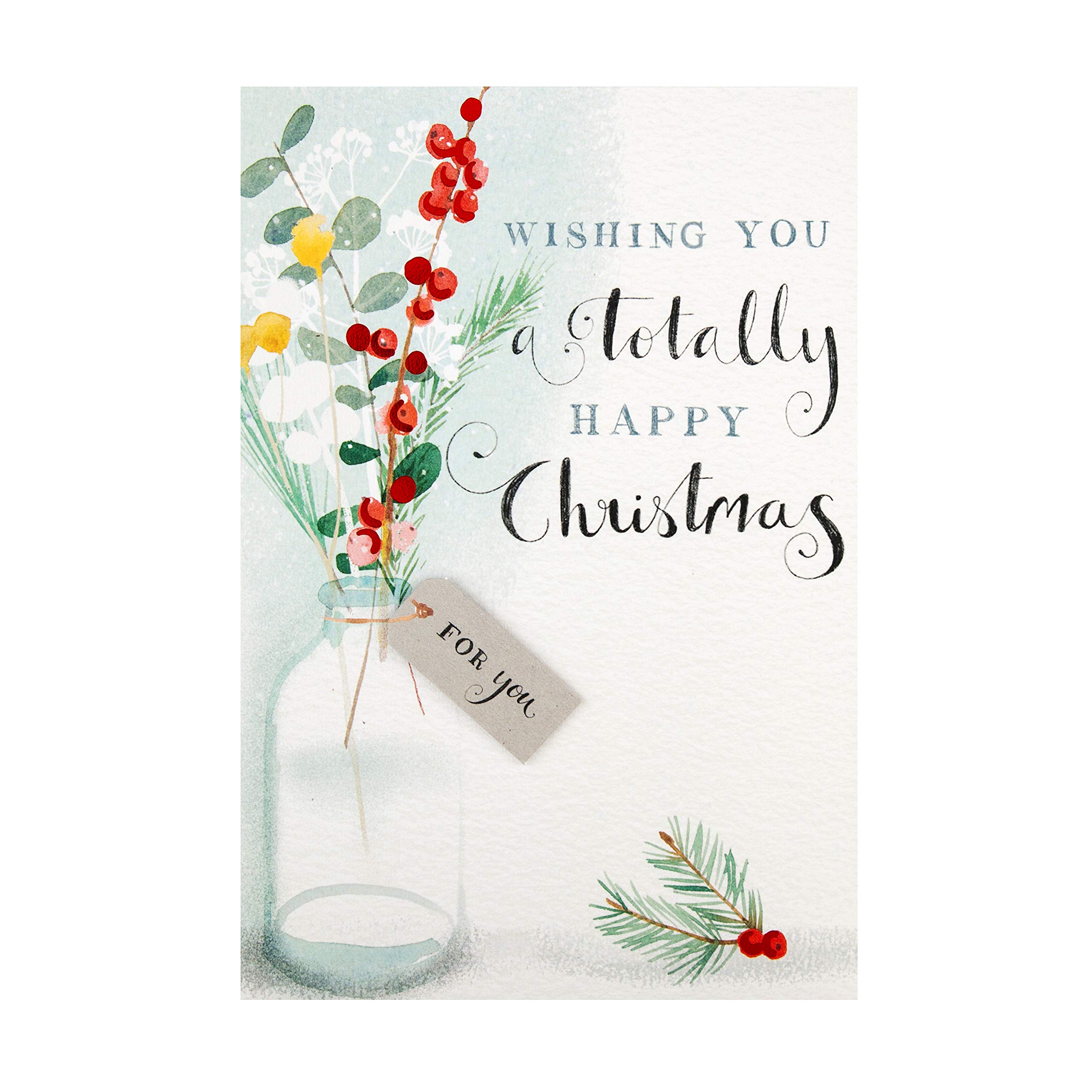 Hallmark Christmas Card - Contemporary Festive Foliage Design