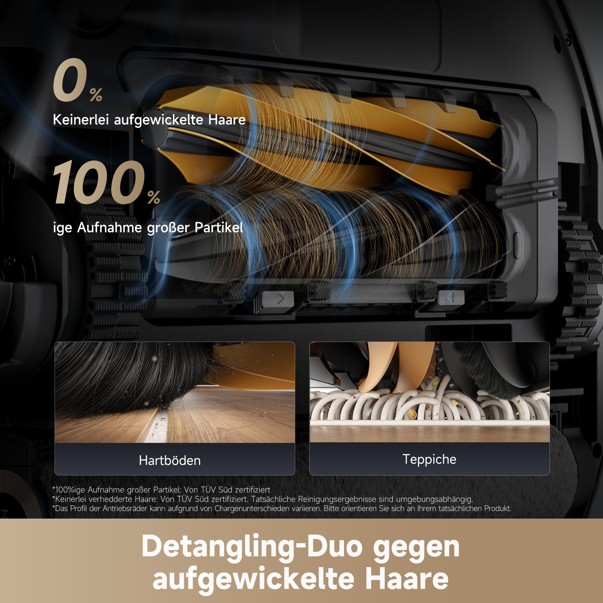 dreame Aqua10 Roller-Saugroboter mit AquaRoll-Wischer, Teppichschutz-Rollenabdeckung, 6 cm Hindernisüberwindung, automatischer Leerung, Selbstreinigung, Saugkraft von 30.000 Pa 5