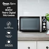 Swan Retro LED Digital Microwave 20L 800W 6 Power Levels view 2