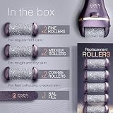 Essy Electric Foot File with 5 Rollers Rechargeable Foot Pedicure Set Purple view 6