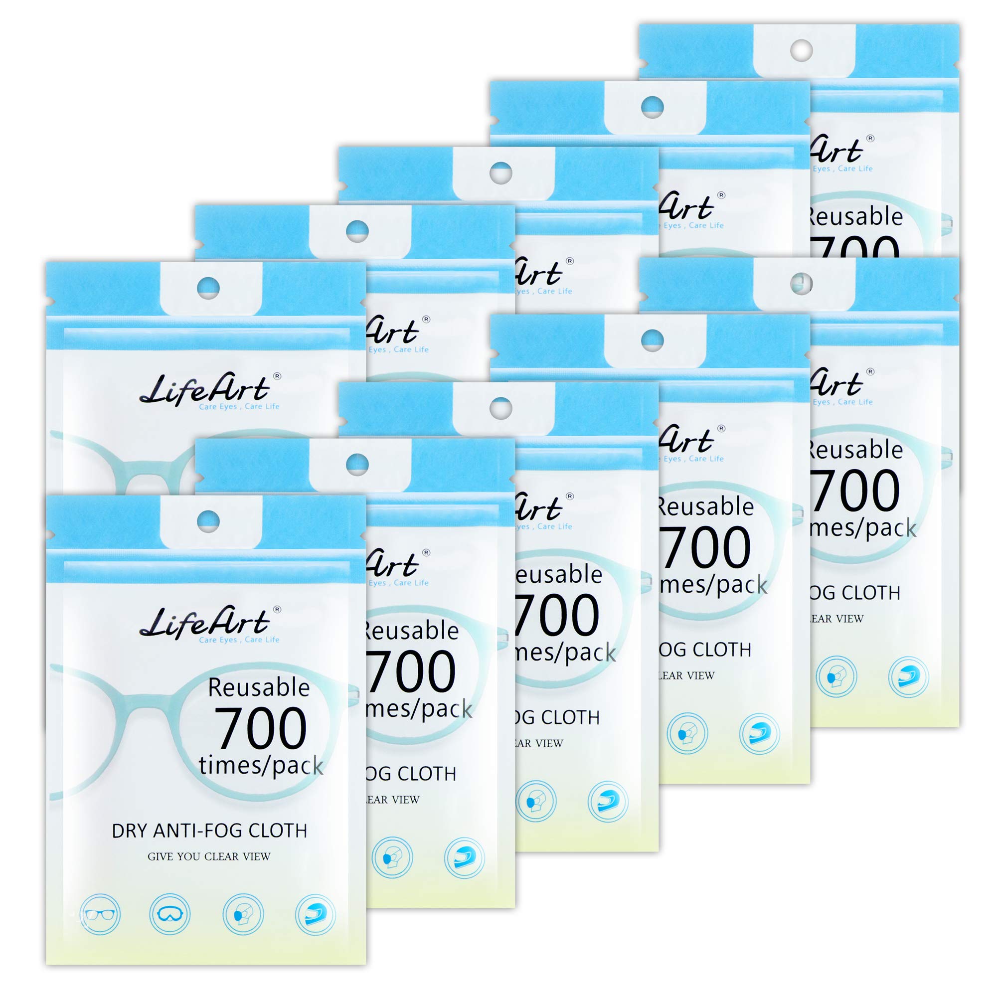 10 Pack Anti-Fog Wipe, Eyeglasses Cleaning Cloths, Cleaning Wipe for Eyeglasses, Tablets, Screens, Lens Wipe for Camera Lenses