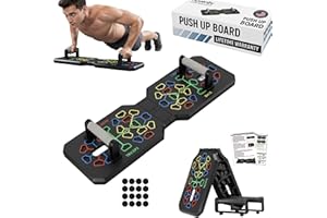 HAVENITY Push Up Board Fitness, Foldable 20 in 1 Push Up Bar at Home Gym, Multi-Functional Pushup Stands for Chest Muscle Exercise, Pushup Stands for Strength Training Portable Exercise Equipment for Men & Women