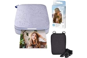 HP Sprocket Portable 2x3 Instant Photo Printer (Lilac) Zink Paper Bundle
