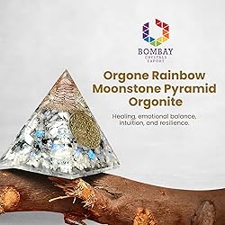 Rainbow Moonstone Orgone Pyramid – Handcrafted