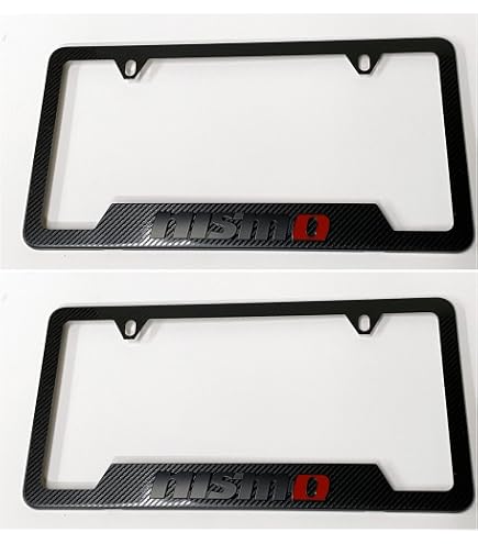 thumbnail image 2 of IPick Image Nissan NISMO Black Carbon Fiber Finish License Plate Frame Stainless 2 of 6