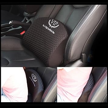 Vip Luxury Black Memoryform Cushions Waist Back Cushion Seat