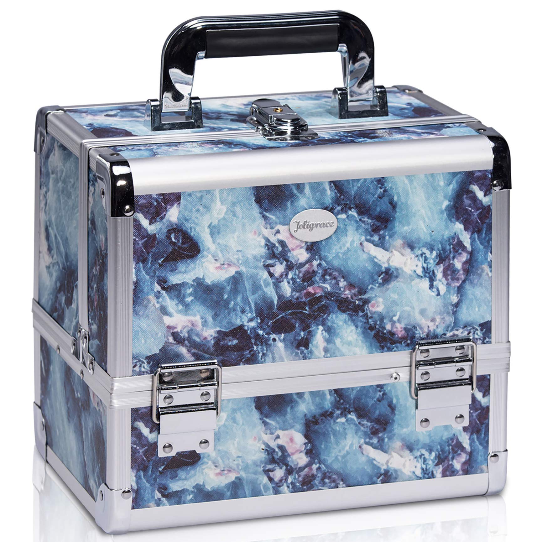 Joligrace Makeup Train Case Cosmetic Organizer Box