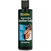Cadillac Boot and Shoe Leather Lotion 8 Ounces - Cleans, Conditions, Protects, and Polishes Leather Footwear and Accessories