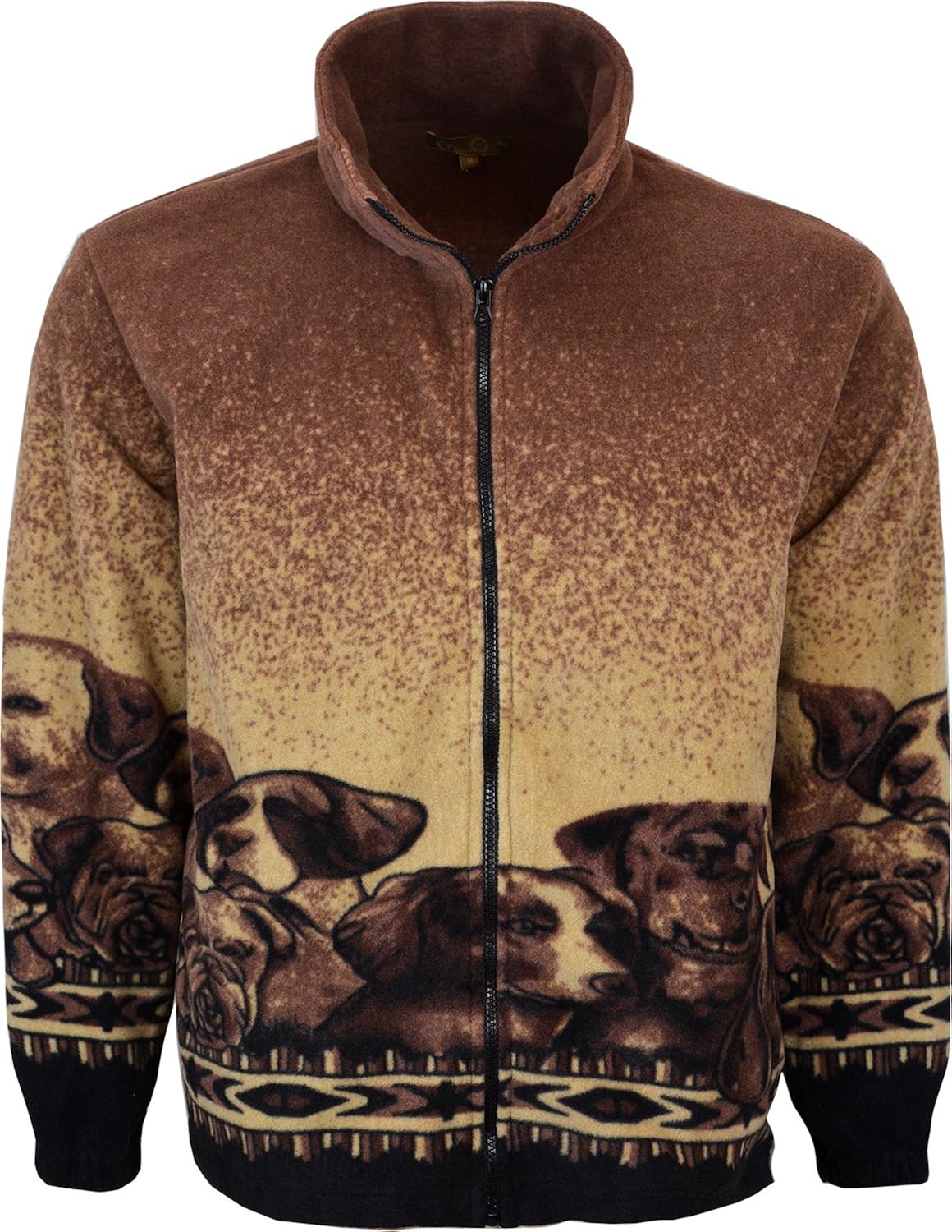Sonia Fashions Unisex Mens Womens Animal Print Fleece Jacket Puppies