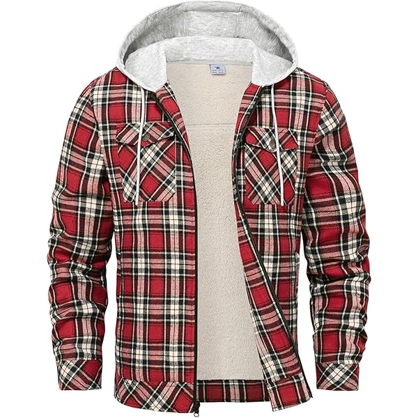 Plaid Snap Button Flannel Shirt Jacket Cozy Soft Sherpa Lined