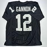 Facsimile Autographed Rich Gannon Oakland Las Vegas Black Reprint Laser Auto Football Jersey Size Men's XL