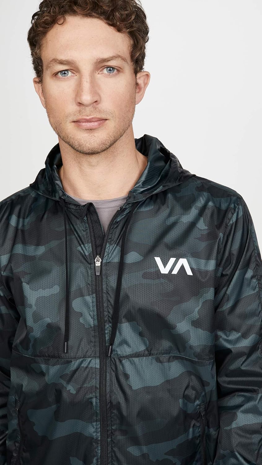 RVCA mens Hexstop Iv Windbreaker Jacket: Clothing