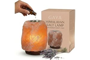Himalayan Salt Lamp with Aromatherapy Tray & Dimmer Switch - Salt Rock Lamp for Bedroom, Relaxation & Sleep | Calming Meditat