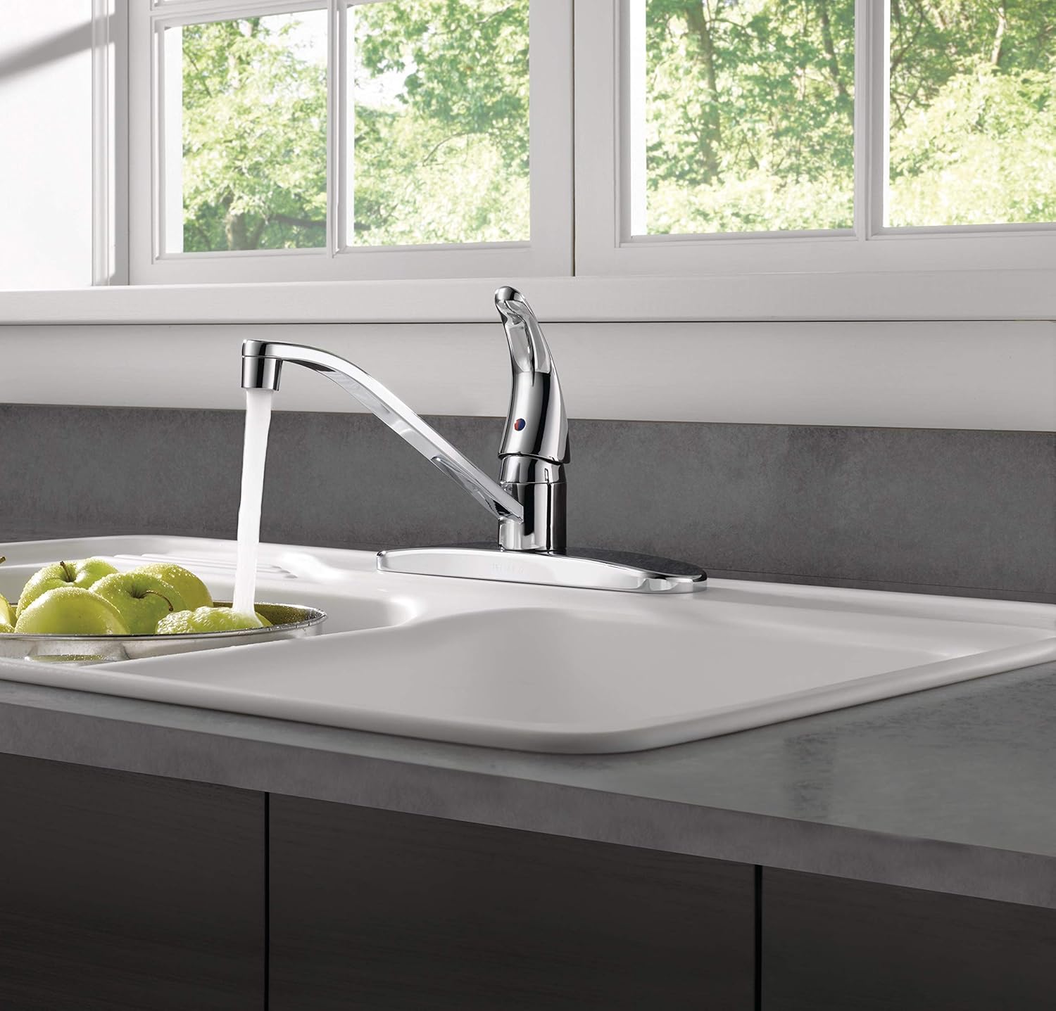 Peerless Single-Handle Kitchen Sink Faucet, Chrome P110LF - Touch On Kitchen Sink Faucets - 
