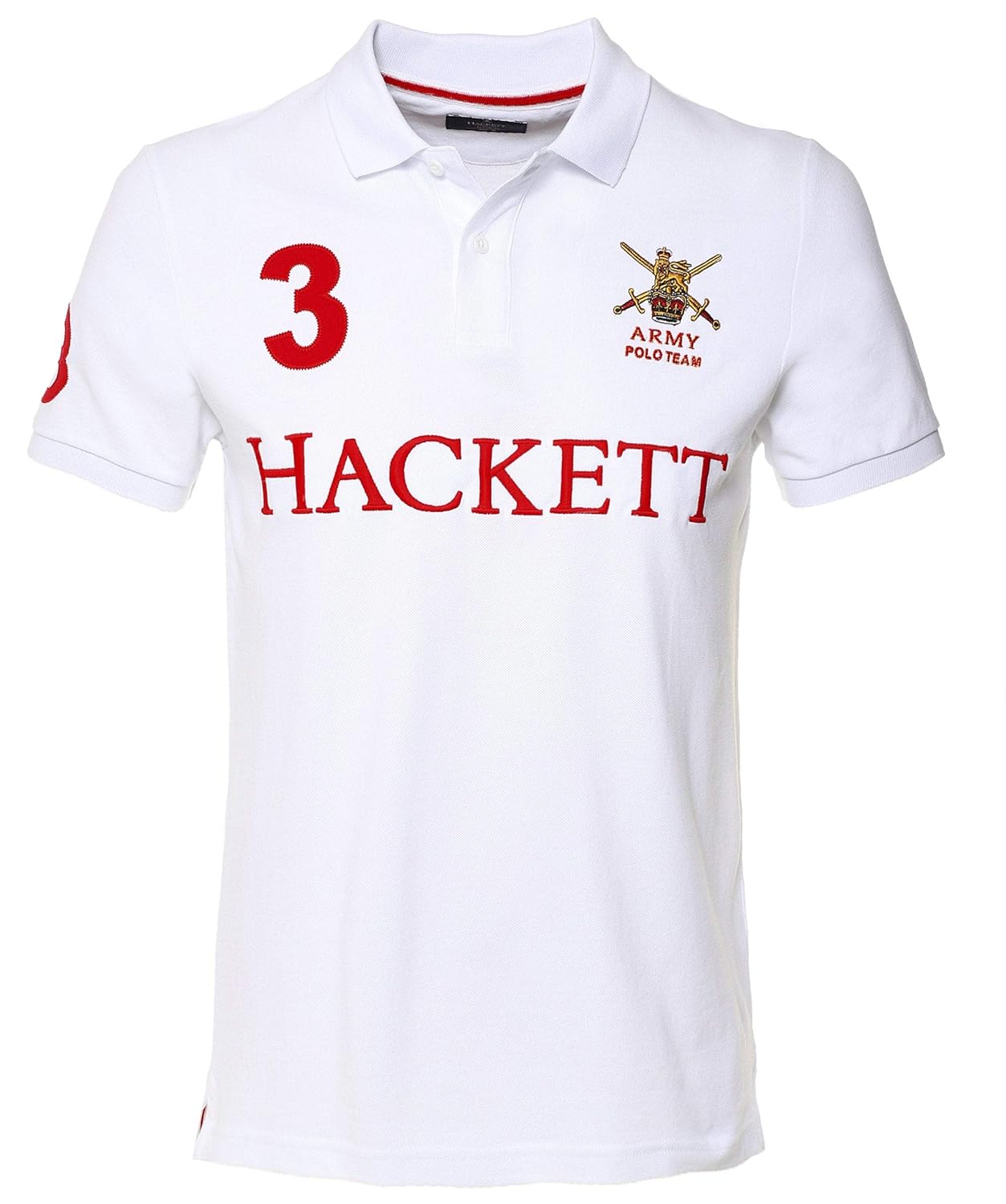 Hackett London Men's Army Polo Shirt, (Optic White 802), XLarge