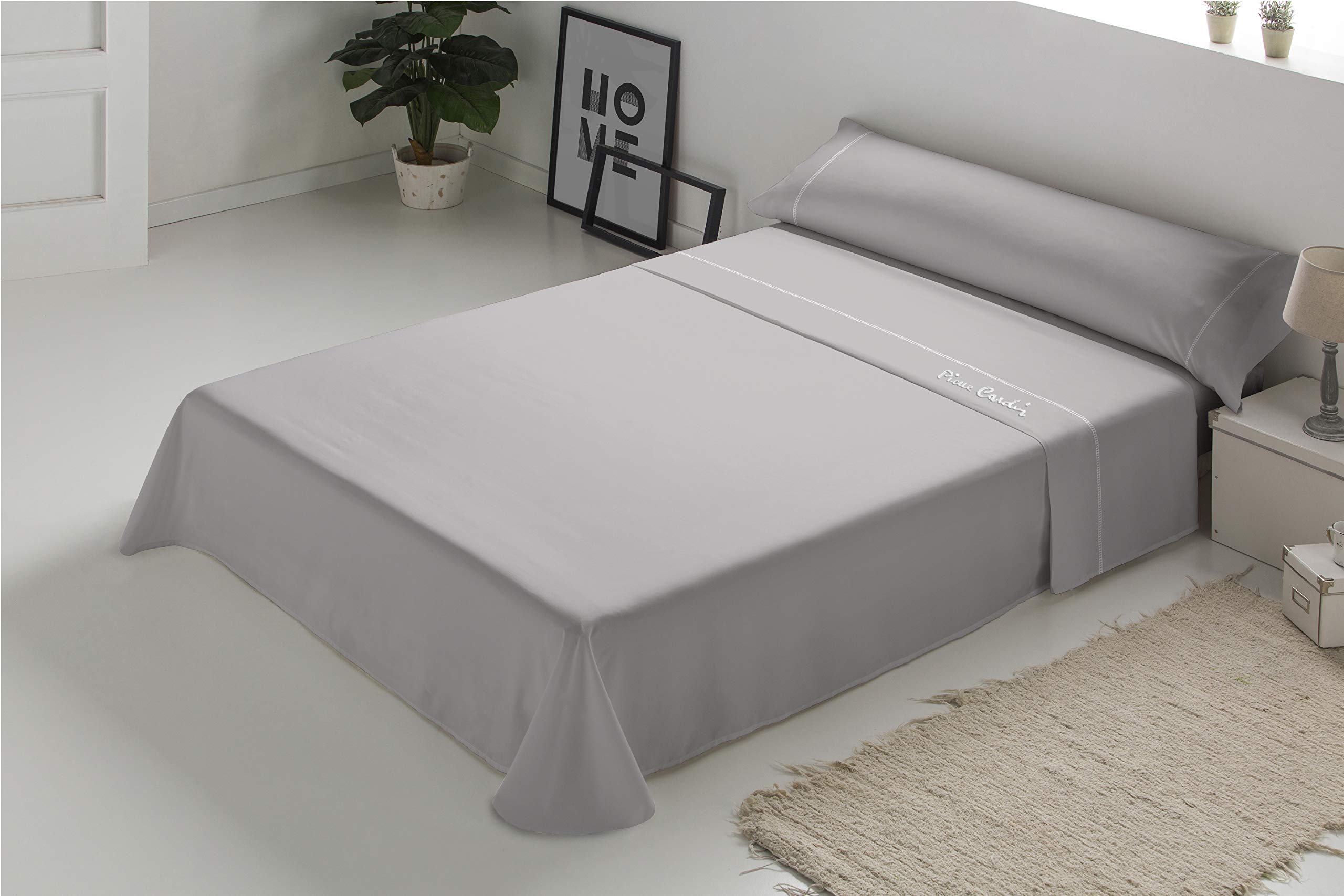 Pierre Cardin - Arcadia 100% Cotton Sheet Set - 135 cm Bed - Grey