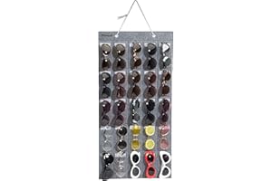 PACMAXI Sunglasses Storage Organizer, Wall Pocket Mounted by Sunglasses, Hanging Eyeglasses Storage Holder, Eyewear Display. 