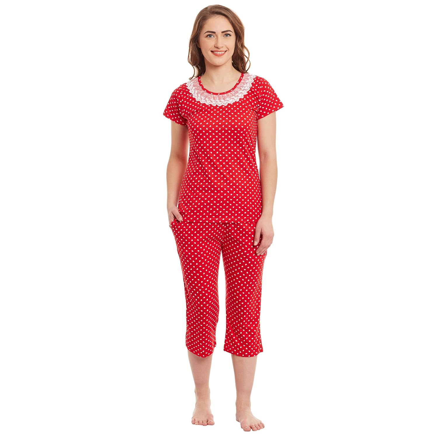 claura cotton printed capri and top