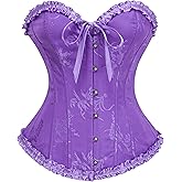 SZIVYSHI Corset Tops for Women, Bustier Shapewear Lingerie, Lace Waist Push Up Bodysuit