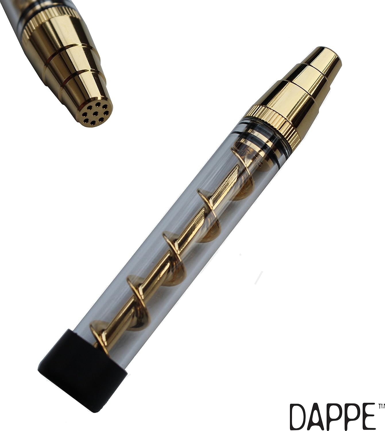 DAPPE Twisty Glass Blunt Pipe with IMPROVED MOUTHPIECE and SPARE