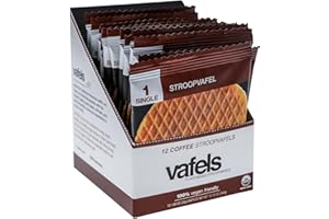 VAFELS Plant-Based Stroopwafel - Organic Stroopwafel for Exercise & Endurance Performance | Vegan | No Artifical Ingredients | Sports Nutrition Waffel & Healthy Snack (Coffee)