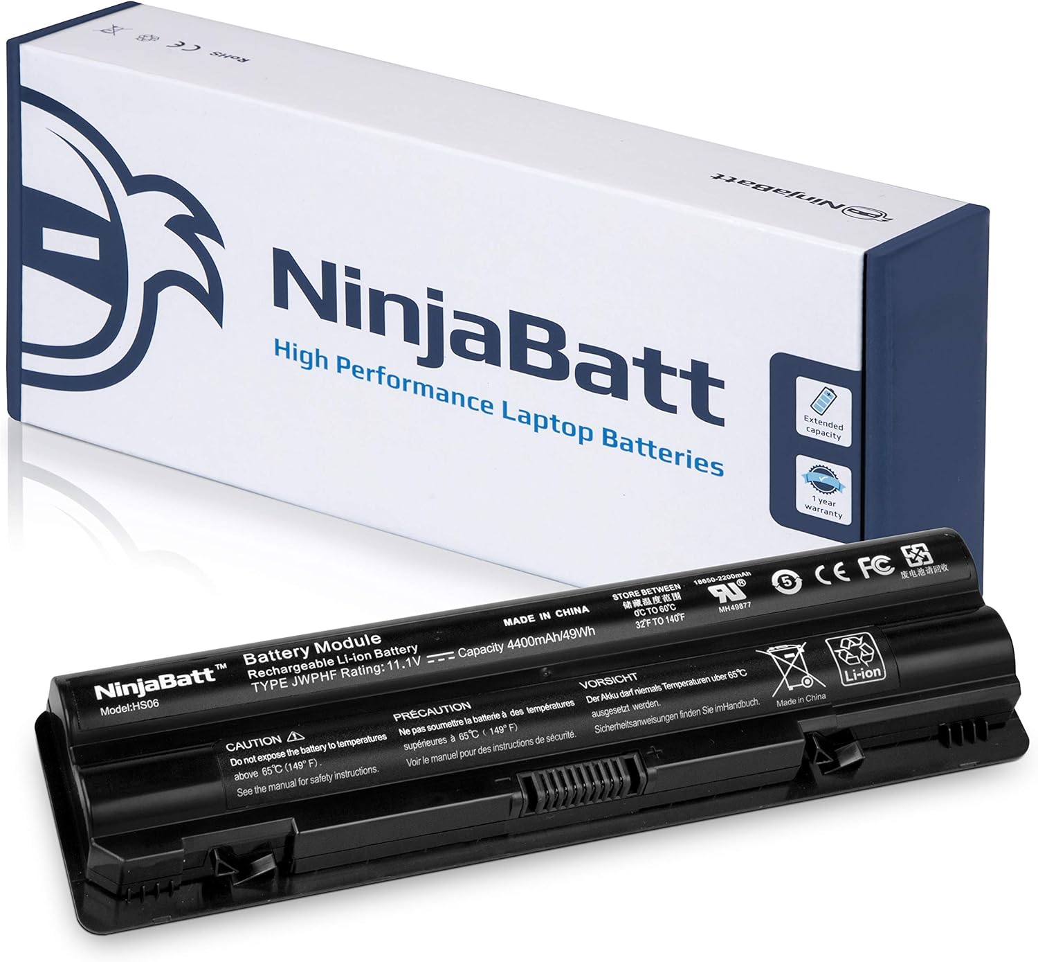NinjaBatt Laptop Battery for Dell XPS L502X 15 L702X R795X R795X J70W7