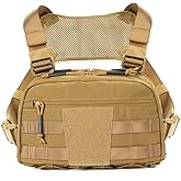 FEIWOOD GEAR Tactical Chest Pack Bag Molle EDC Pouch Bag with CCW Compartment Adjustable Strap Workouts Fishing Hunting