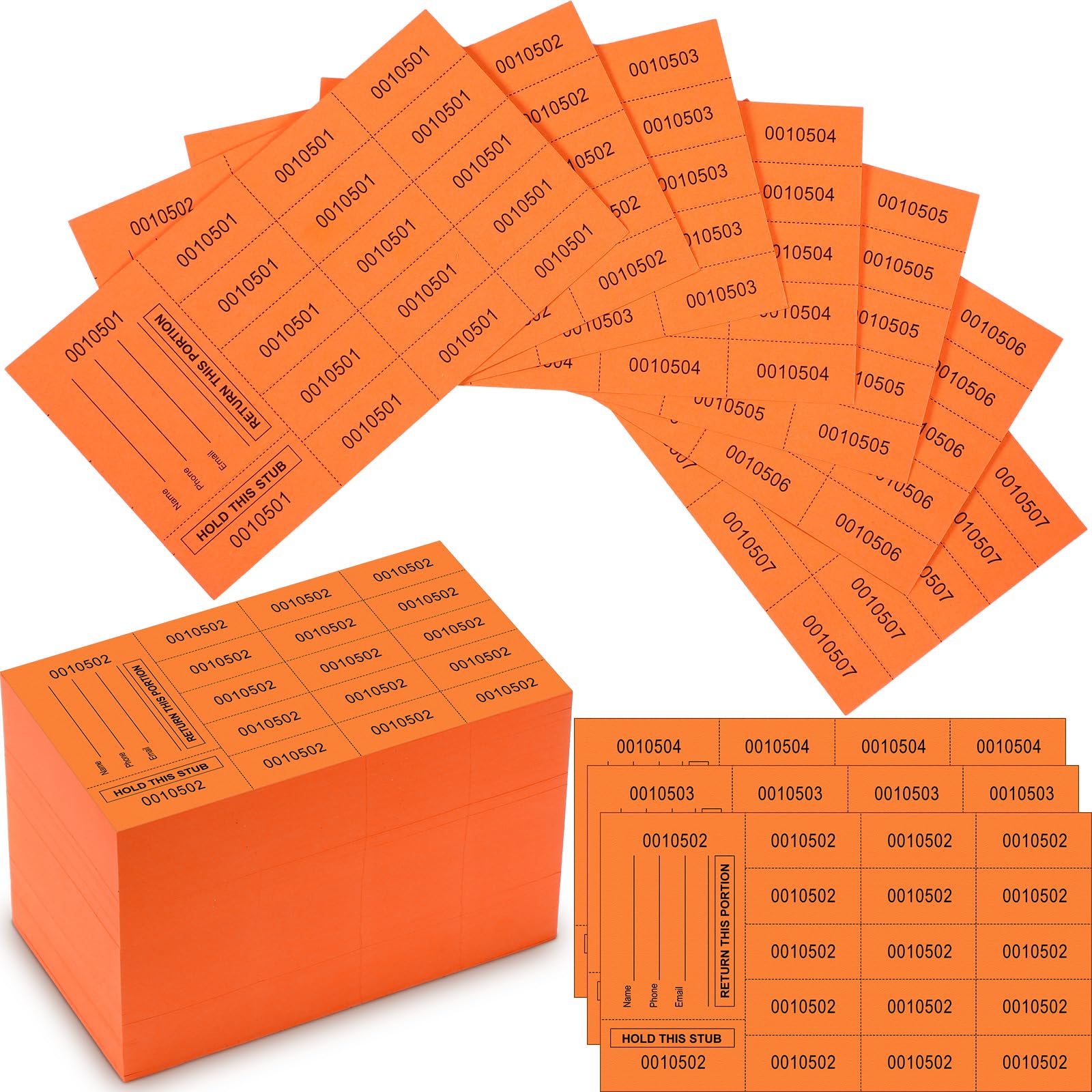 Kosiz 1000 Sheet 15 Bid Raffle Tickets Chinese