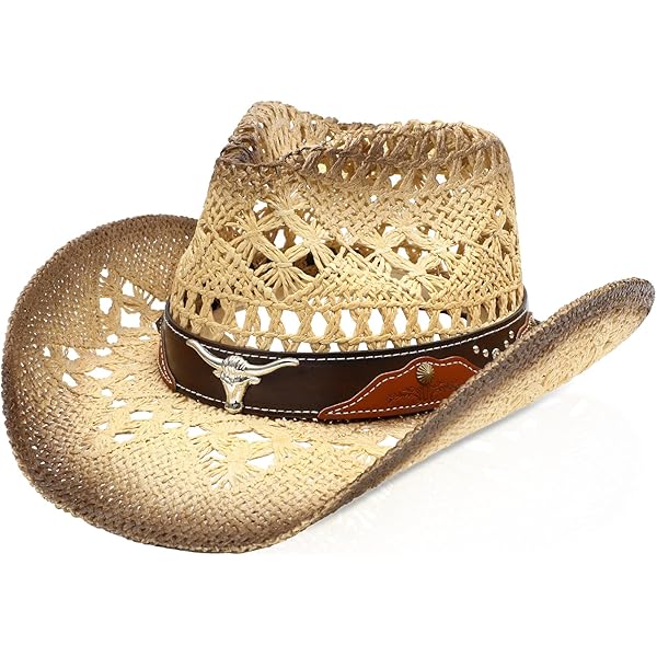 Chapeau Cowboy Bullhide Anaheim, Denim Et Cuir, Pompons Et Pierres, Taille S