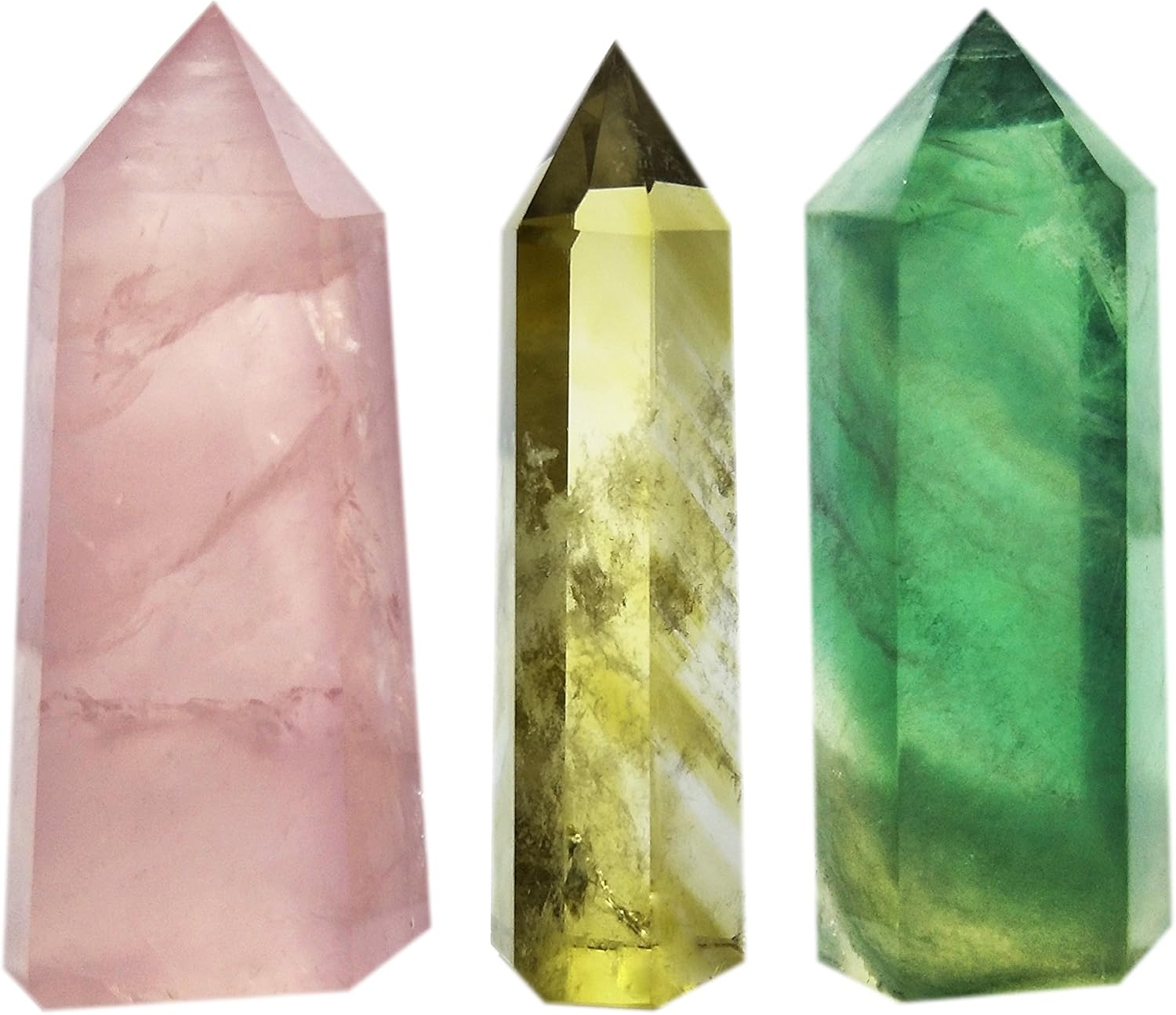 3-Piece Crystal Wands of Rose Quartz